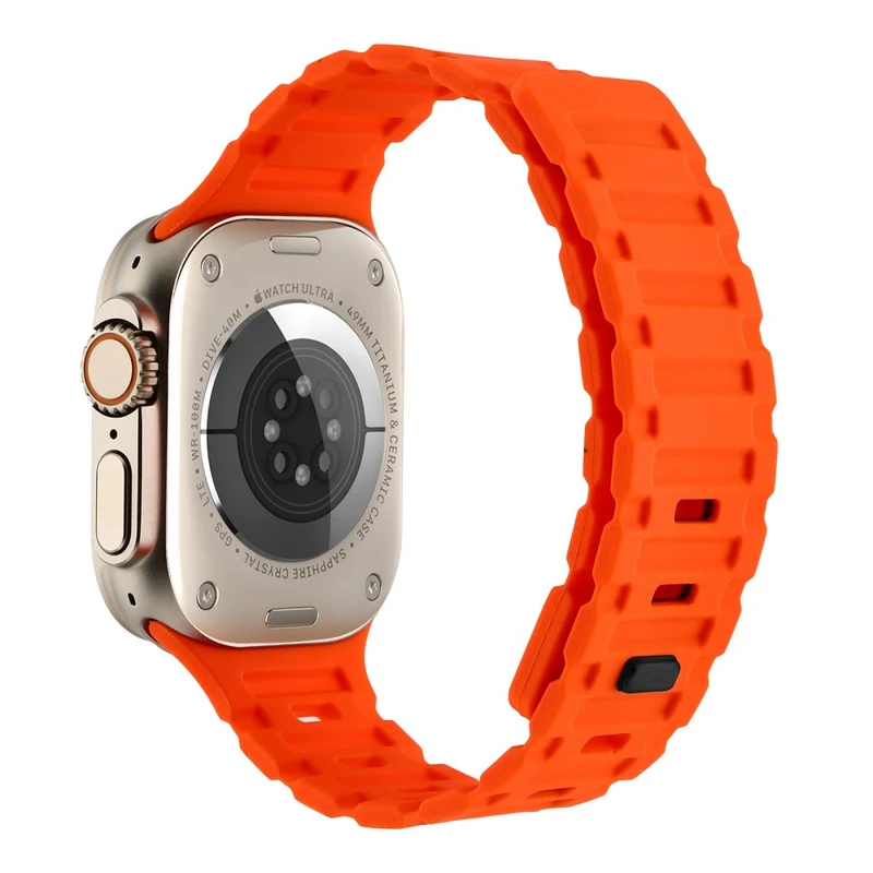 Silicone Band for Apple Watch - White+Black