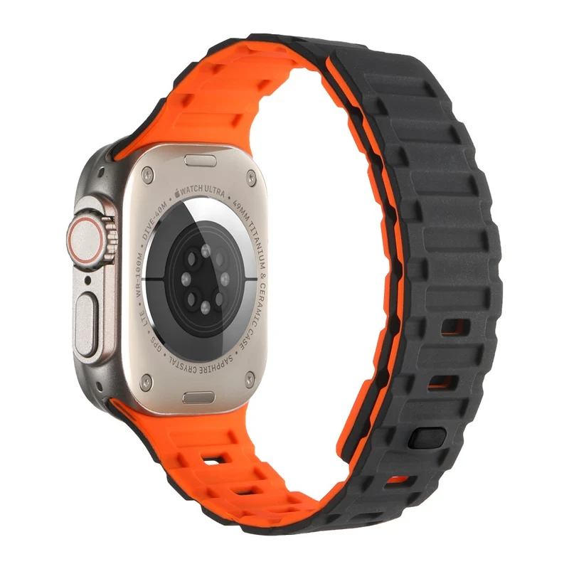 Silicone Band for Apple Watch - White+Black
