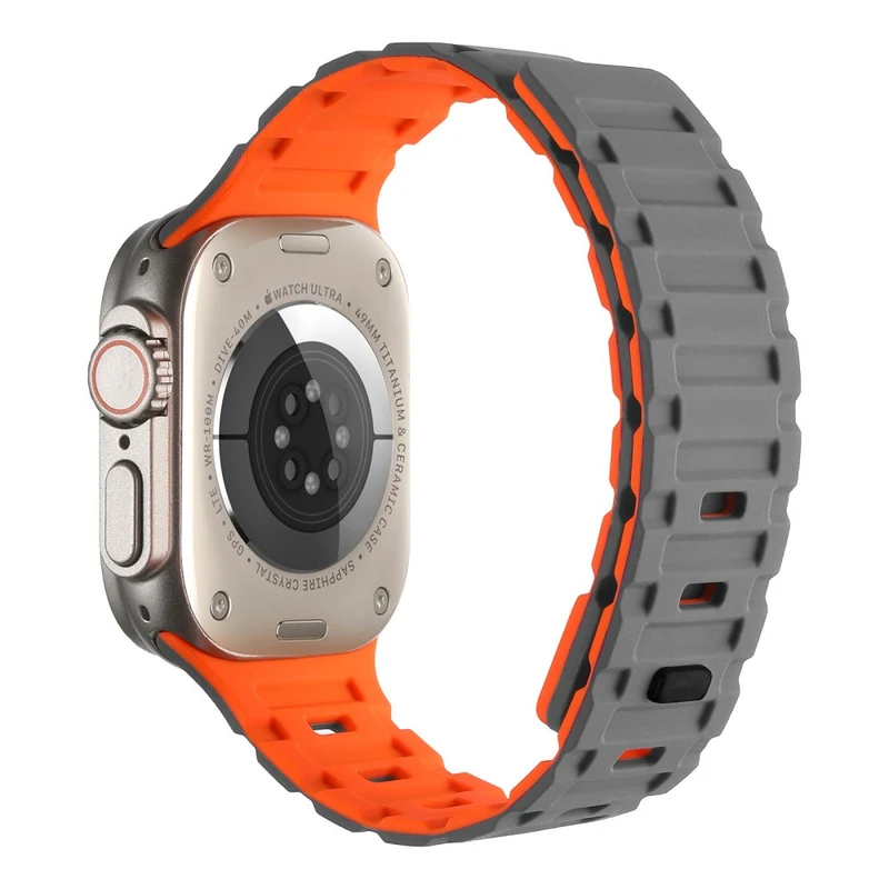 Silicone Band for Apple Watch - White+Black