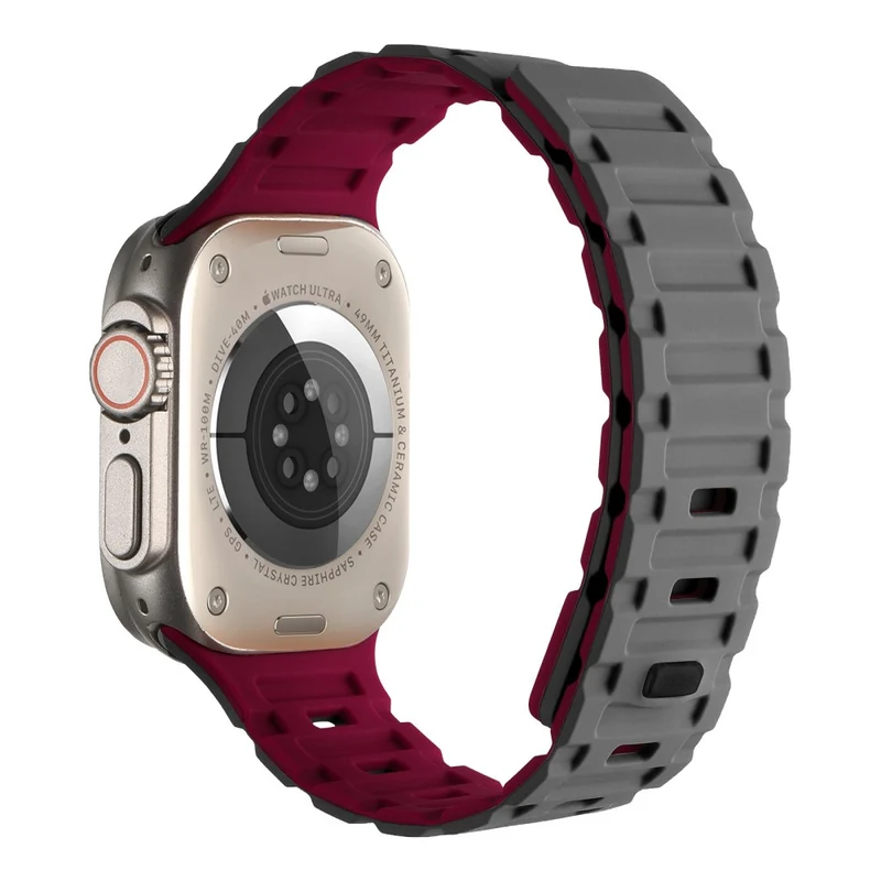 Silicone Band for Apple Watch - White+Black