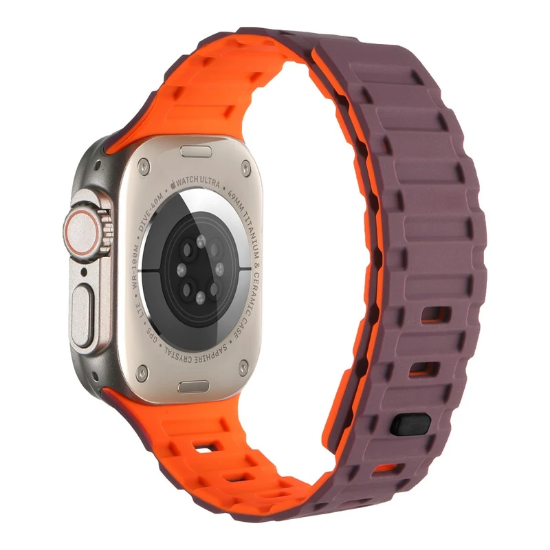 Silicone Band for Apple Watch - White+Black