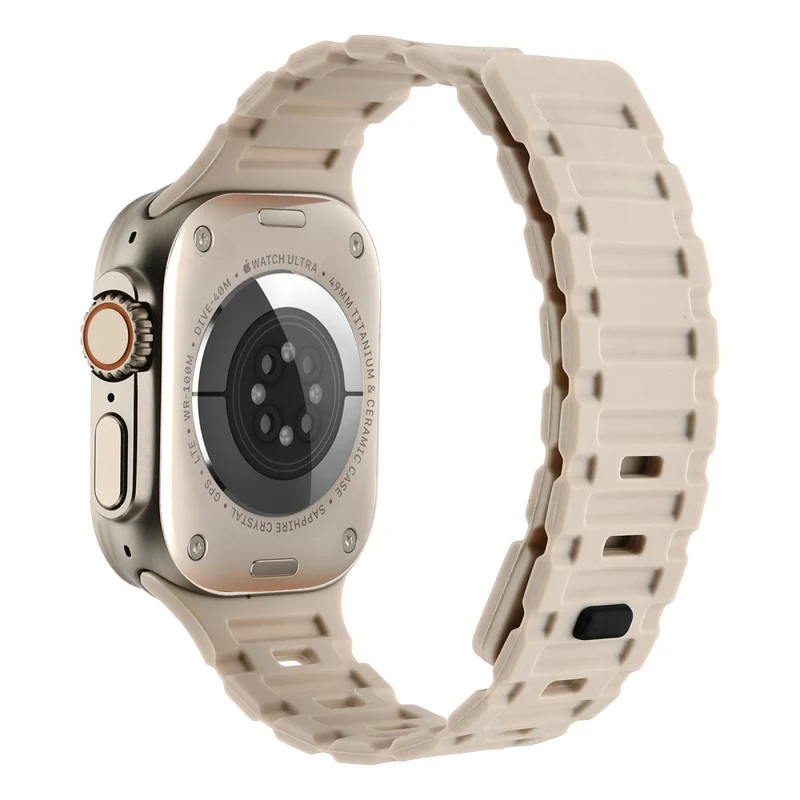 Silicone Band for Apple Watch - White+Black