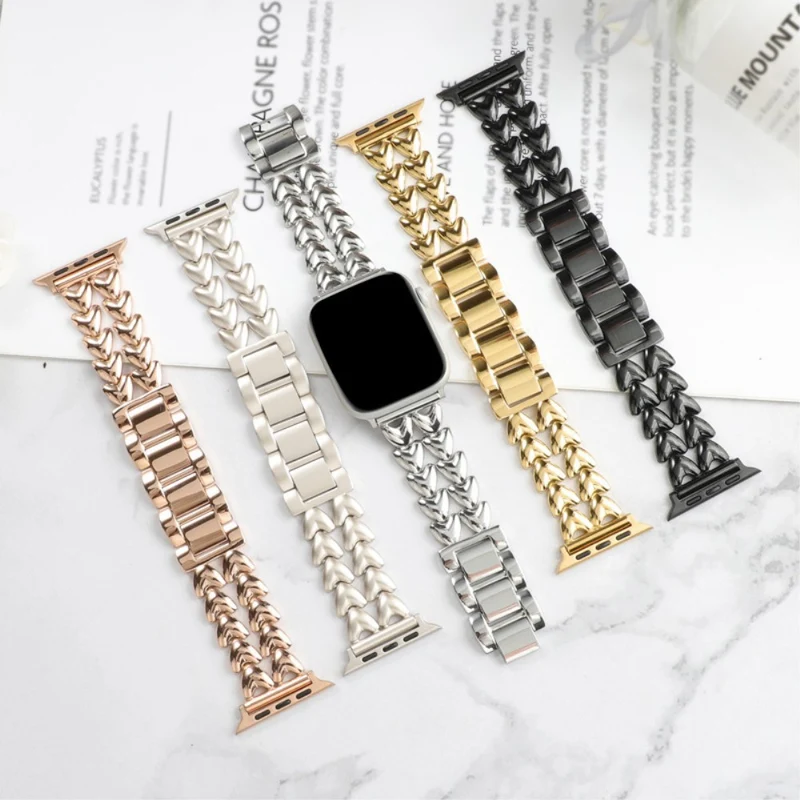 Heart Metal Band for Apple Watch Series