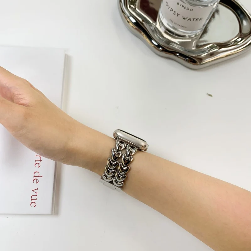 Heart Metal Band for Apple Watch Series