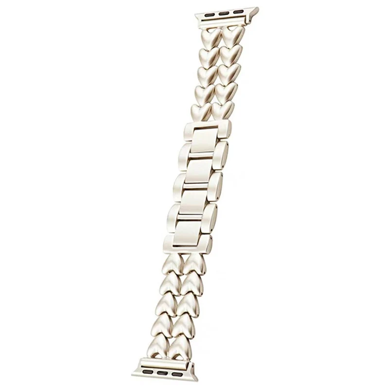 Heartlink Metal Watch Band for Apple Watch (42mm/44mm) Double-row Heart Bracelet Strap