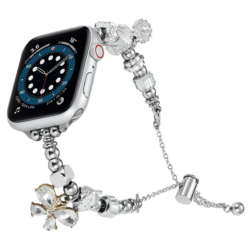 Beaded Bracelet Band for Apple Watch - Pink / Heart