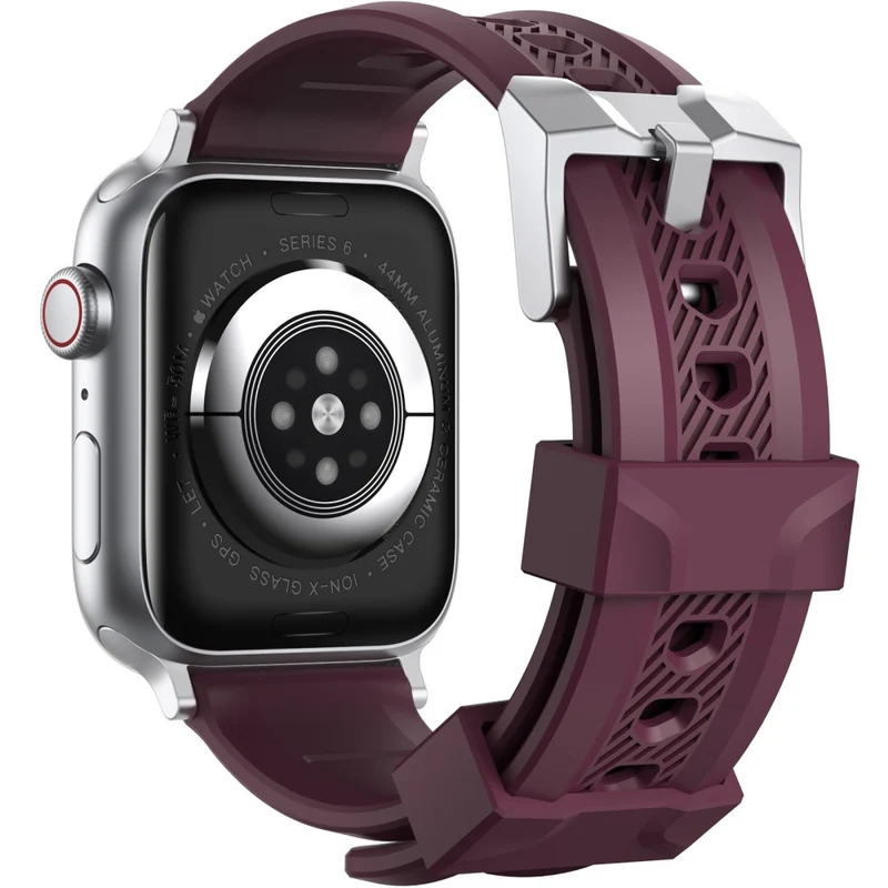 AHASTYLE WA10 Apple Watch Series 8 (41mm) silicone strap - Wine Red