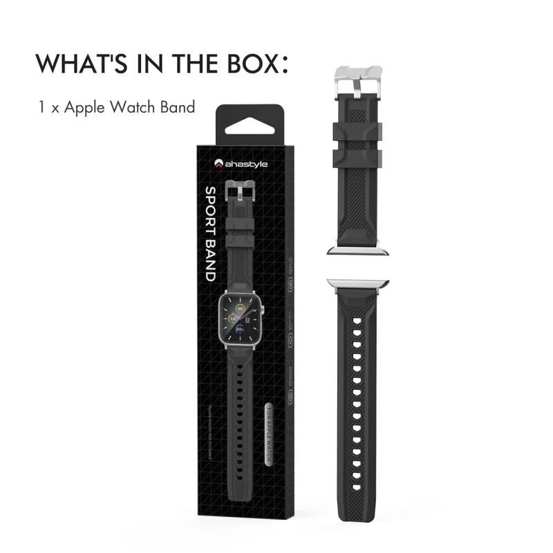 AHASTYLE WA10 Apple Watch Series 8 (41mm) silicone strap - Wine Red