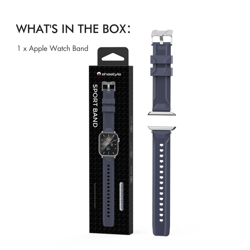 AHASTYLE WA10 Apple Watch Series 8 (45mm) / Watch Ultra silicone strap - Wine Red
