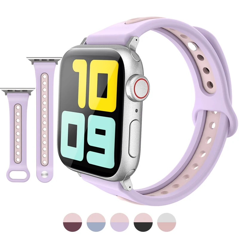 AHASTYLE WA13 Apple Watch Series 8 (41mm) dual color silicone strap