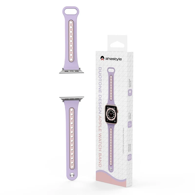 AHASTYLE WA13 Apple Watch Series 8 (41mm) dual color silicone strap