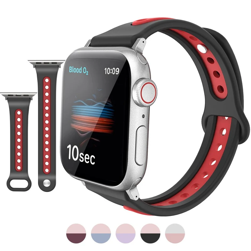 AHASTYLE WA13 Apple Watch Series 8 (45mm) / Watch Ultra dual color silicone strap