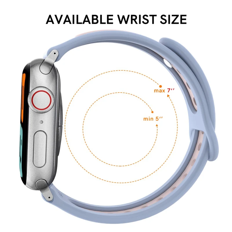 AHASTYLE WA13 Apple Watch Series 8 (45mm) / Watch Ultra dual color silicone strap