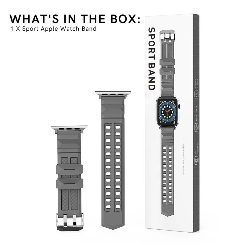 AHASTYLE WA12 Apple Watch Series 8 (41mm) silicone strap