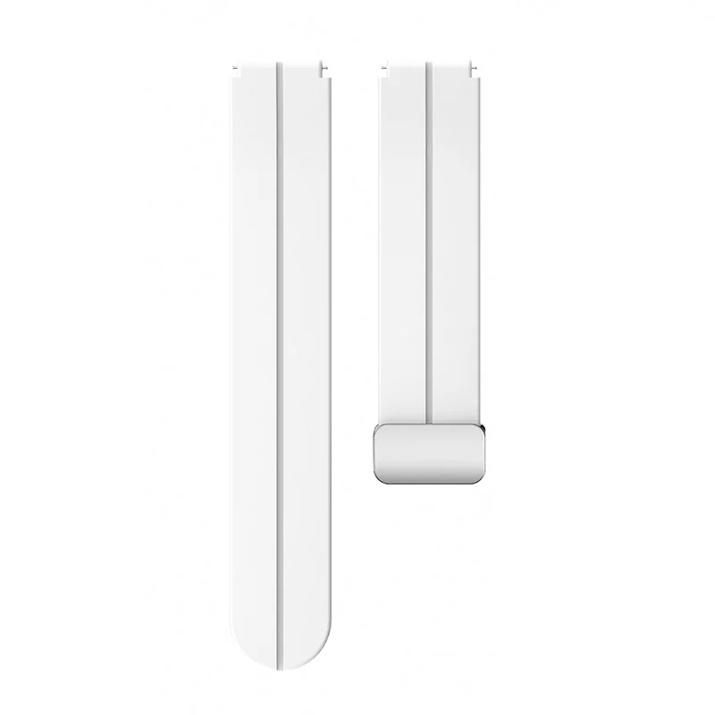 18mm Universal silicone strap with silver buckle