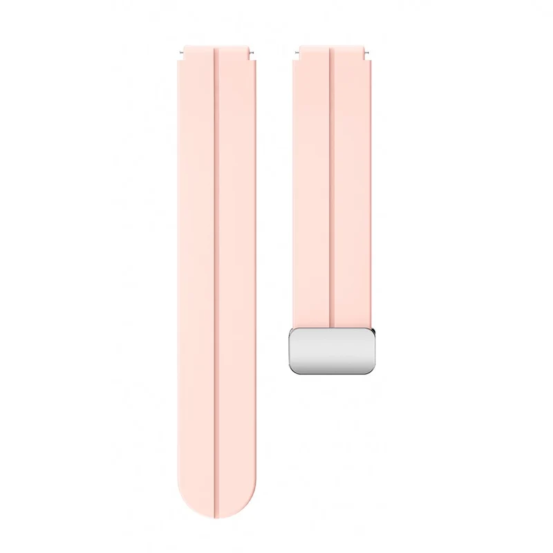 18mm Universal silicone strap with silver buckle