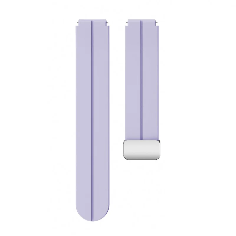 18mm Universal silicone strap with silver buckle