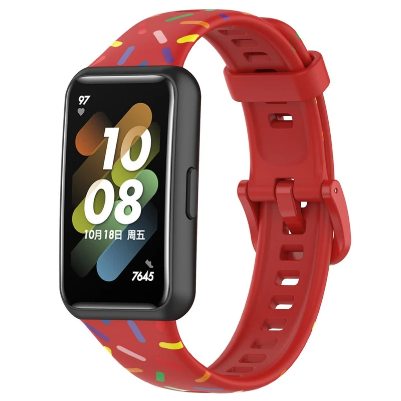 Huawei Band 7 silicone colorful spotted style strap
