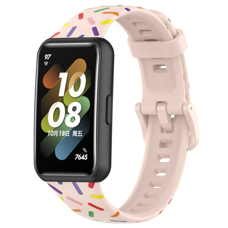 Huawei Band 7 silicone colorful spotted style strap