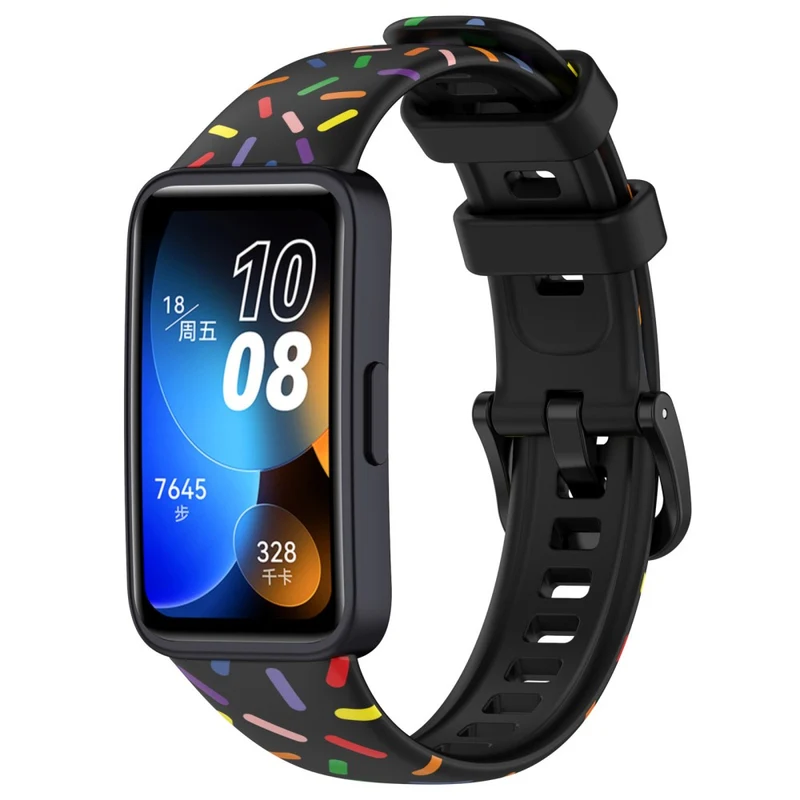 Huawei Band 8 silicone colorful spotted style strap
