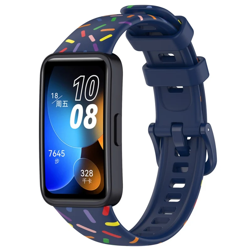 Huawei Band 8 silicone colorful spotted style strap