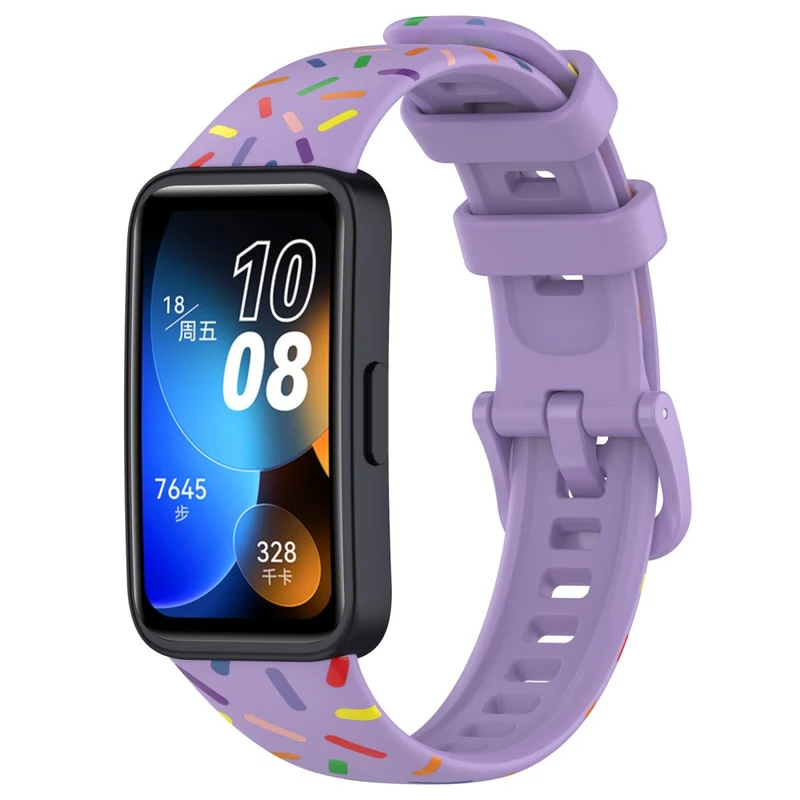 Huawei Band 8 silicone colorful spotted style strap