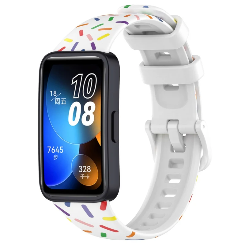 Huawei Band 8 silicone colorful spotted style strap