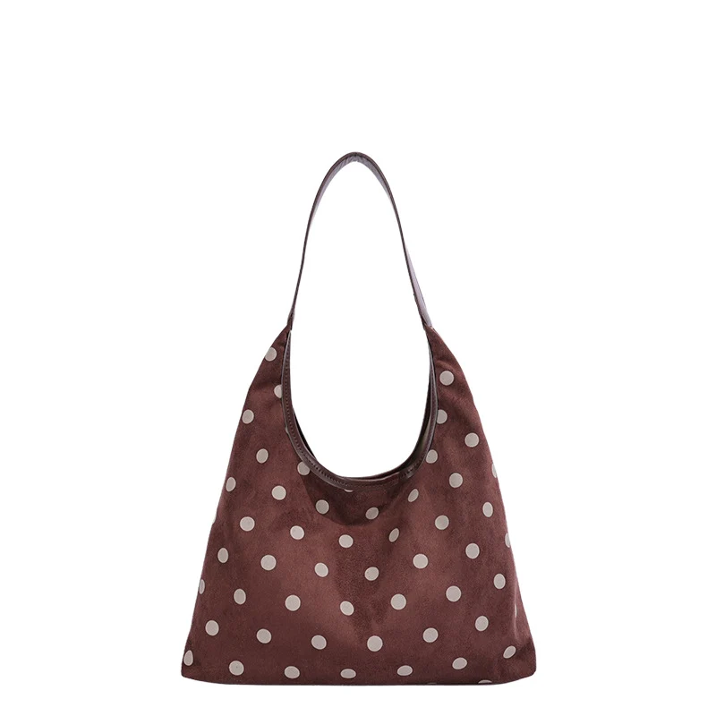 Polka Dot Wildleder Einkaufstasche