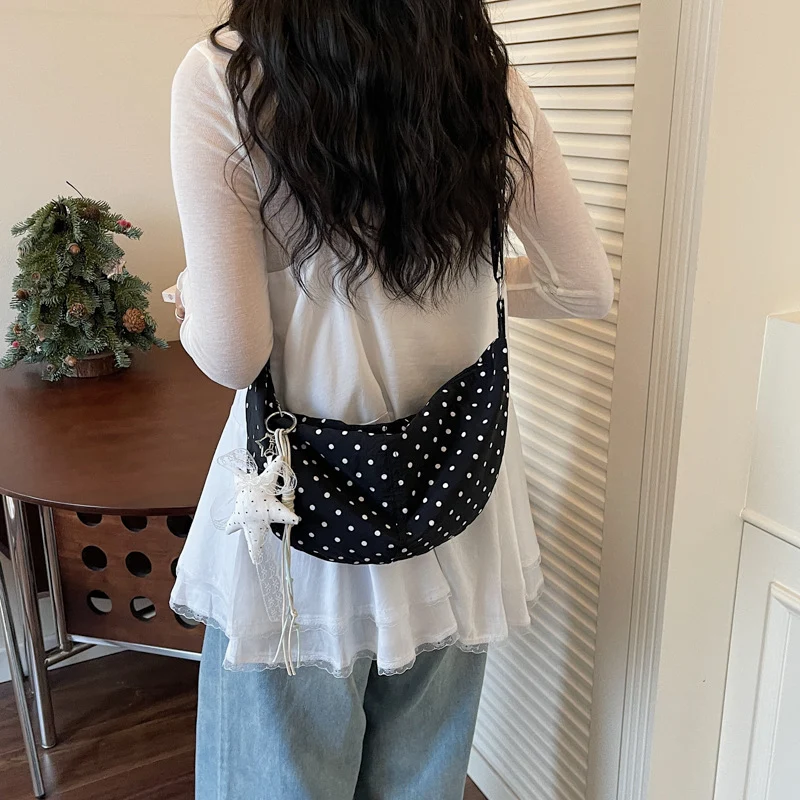 Punkte Druck Schlampige Schultertasche