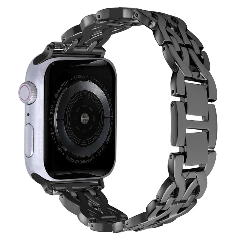 Rhinestone Double X Alloy Band for Apple Watch 41mm/40mm