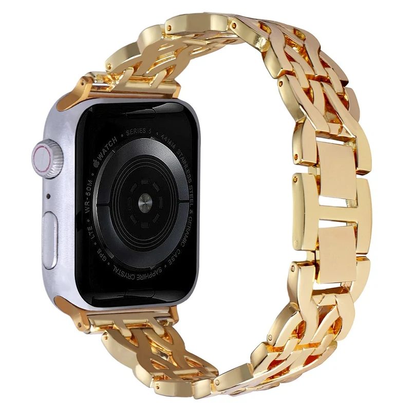 Rhinestone Double X Alloy Band for Apple Watch 41mm/40mm