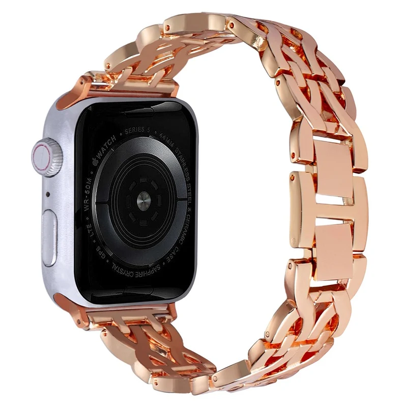 Rhinestone Double X Alloy Band for Apple Watch 41mm/40mm
