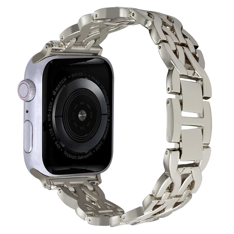 Rhinestone Double X Alloy Band for Apple Watch 41mm/40mm