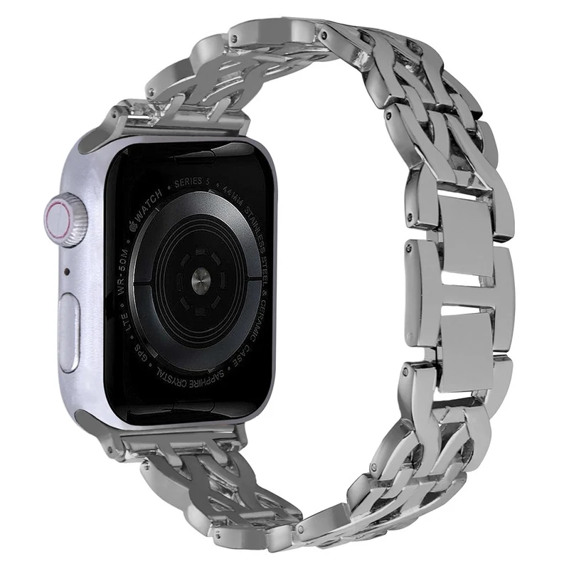 Rhinestone Double X Alloy Band for Apple Watch 41mm/40mm
