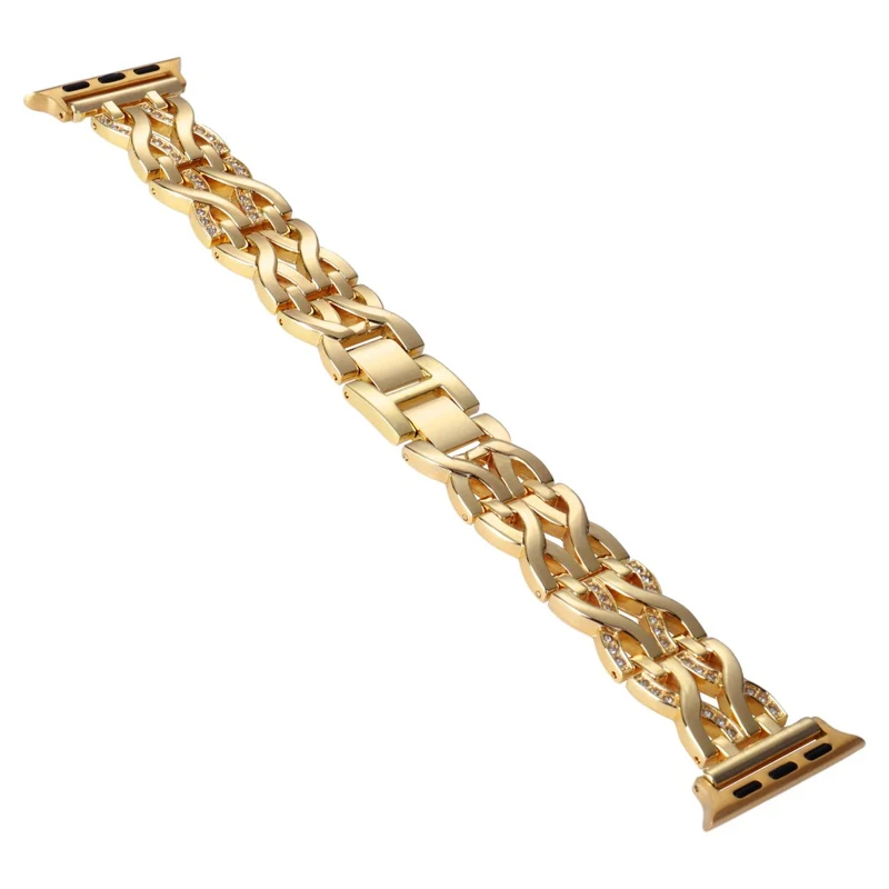 Rhinestone Double X Alloy Band for Apple Watch 41mm/40mm