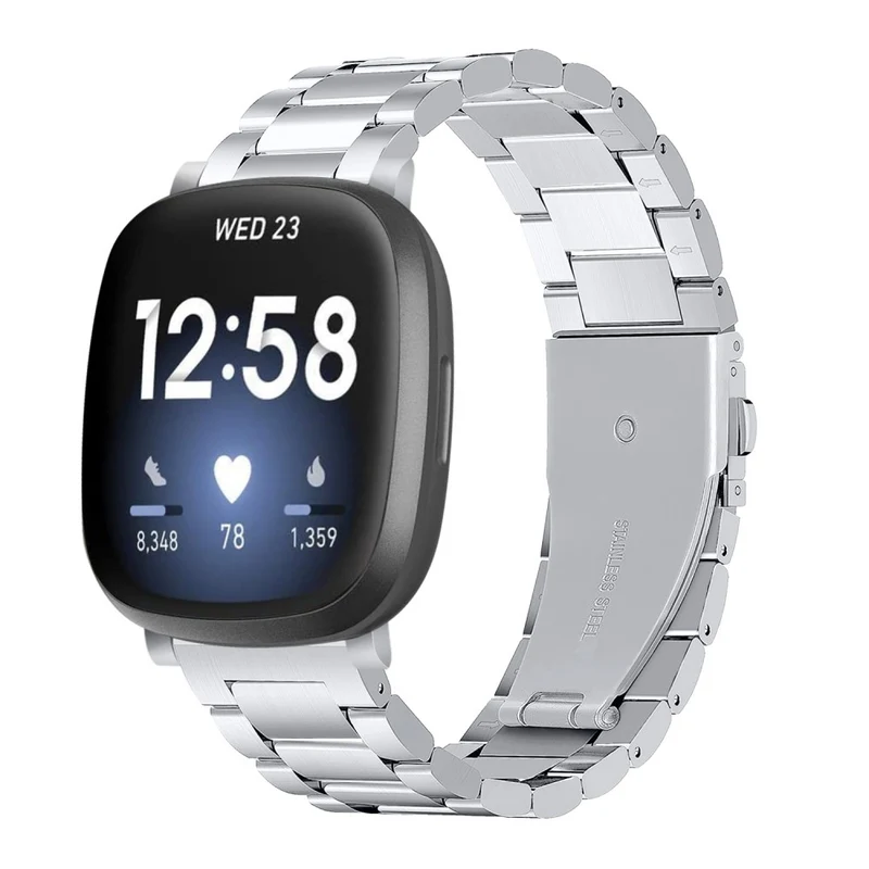3 bead stainless steel strap for Fitbit Sense 2 / Versa 4