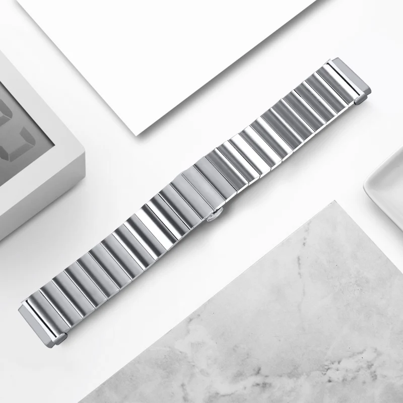 Fitbit Sense 2 / Versa 4 stainless steel strap with butterfly buckle