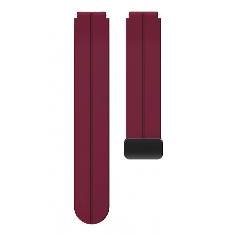 18mm Universal silicone strap with black buckle