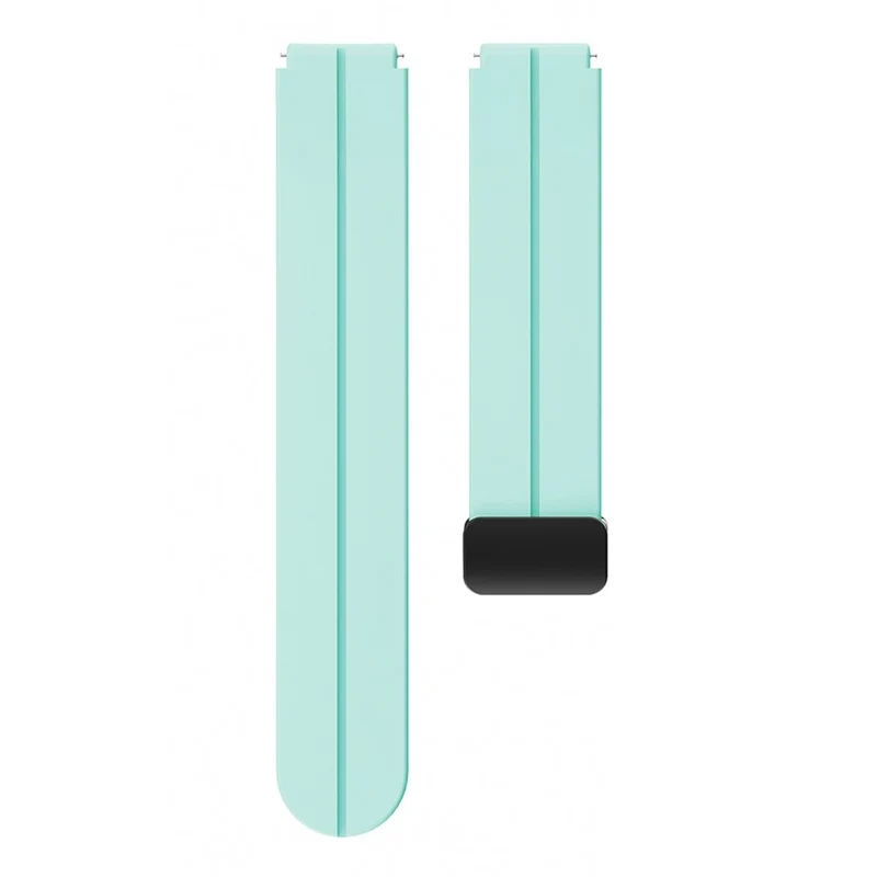 18mm Universal silicone strap with black buckle