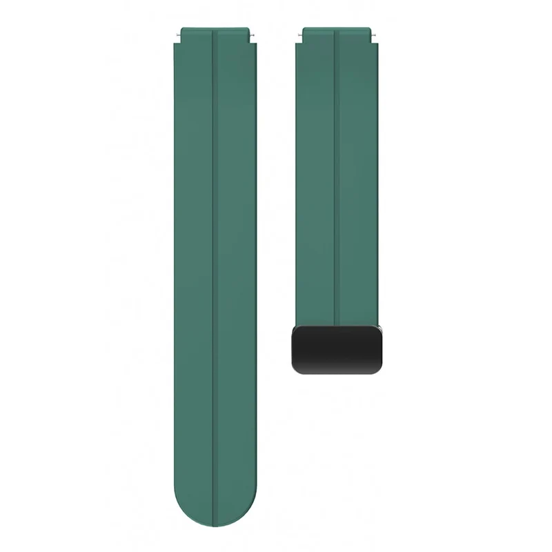 18mm Universal silicone strap with black buckle