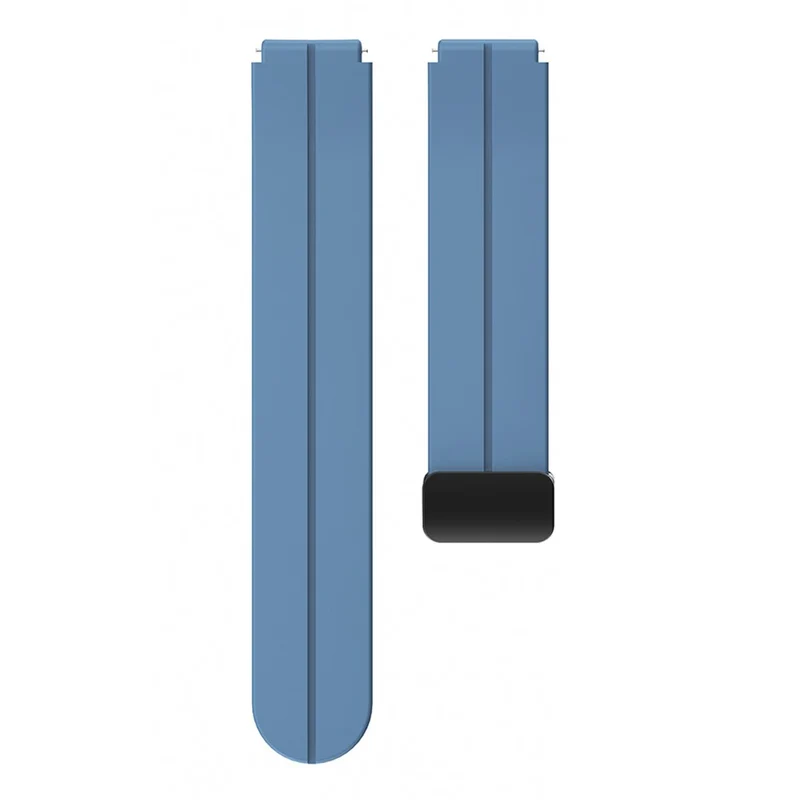 18mm Universal silicone strap with black buckle