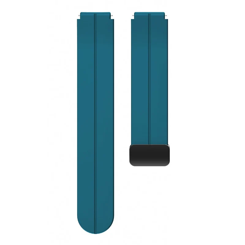 18mm Universal silicone strap with black buckle