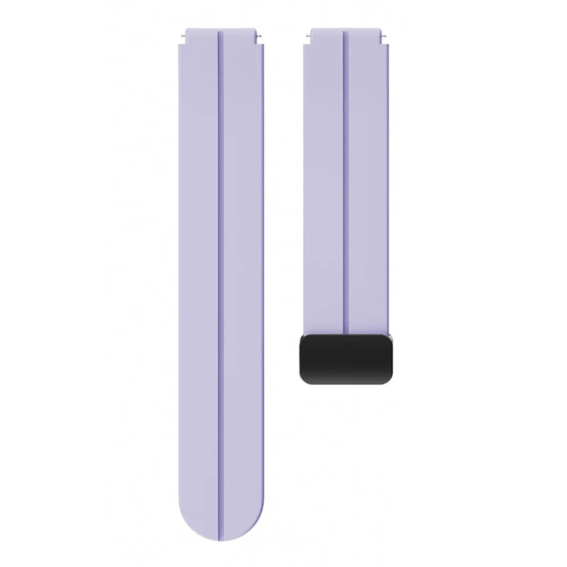 18mm Universal silicone strap with black buckle