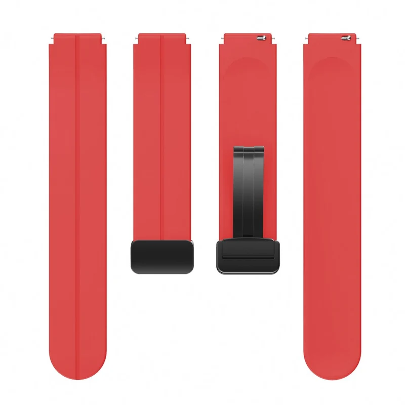 18mm Universal silicone strap with black buckle