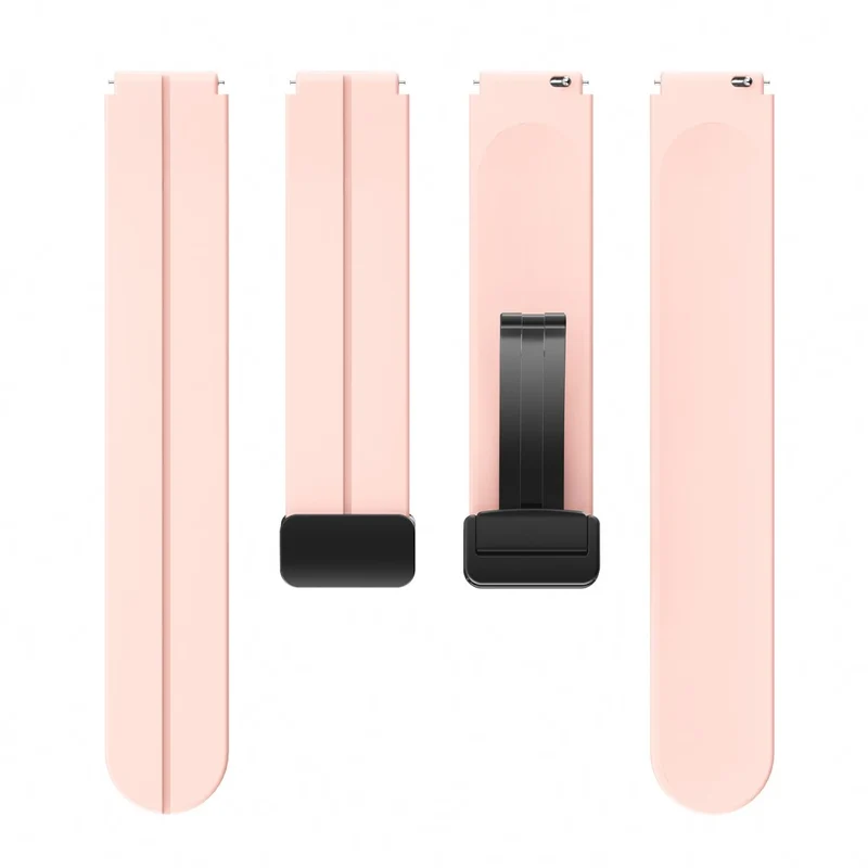 19mm silicone strap with silver buckle for Haylou / Noise / Letscom / Willful / Umidigi watch