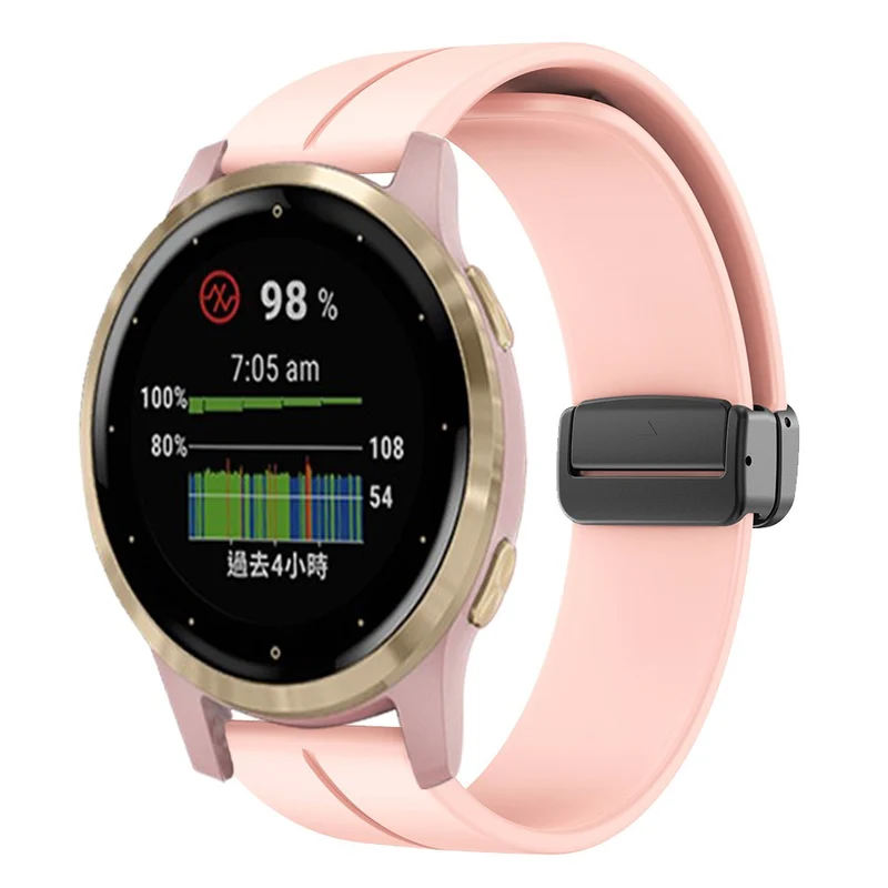 19mm silicone strap with silver buckle for Haylou / Noise / Letscom / Willful / Umidigi watch