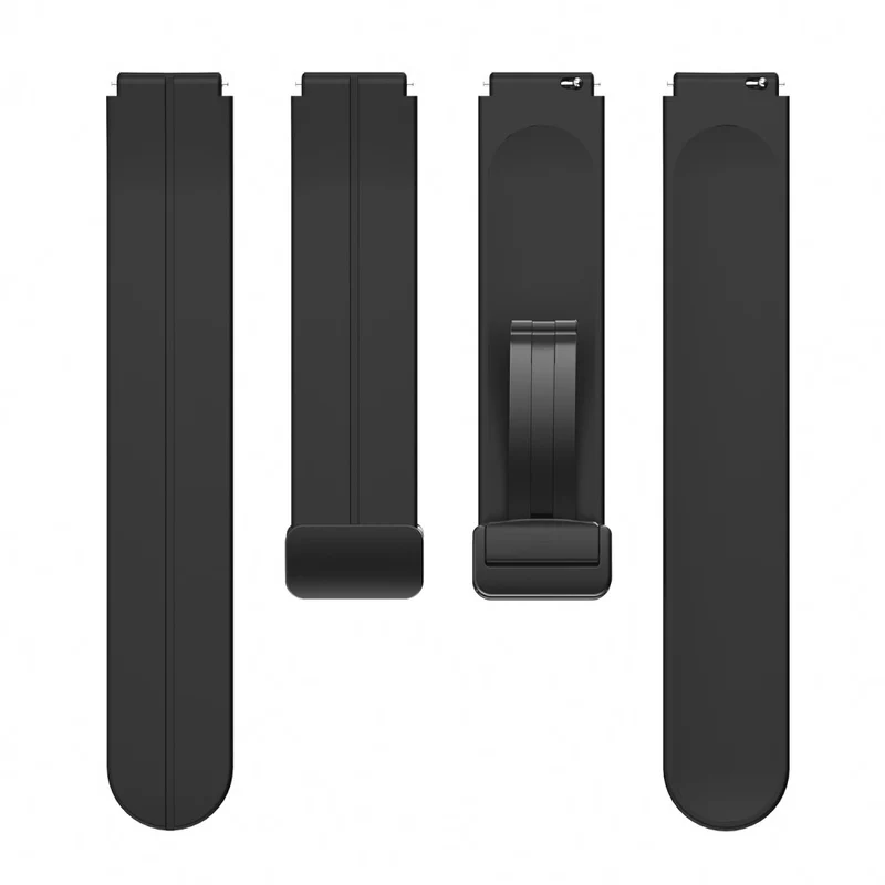 19mm silicone strap with silver buckle for Haylou / Noise / Letscom / Willful / Umidigi watch