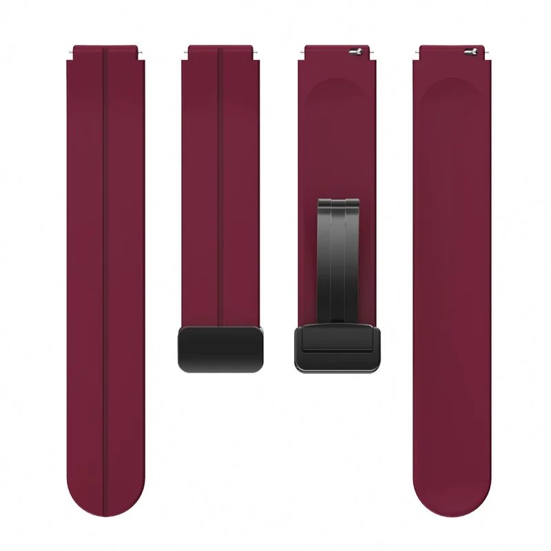 19mm silicone strap with silver buckle for Haylou / Noise / Letscom / Willful / Umidigi watch