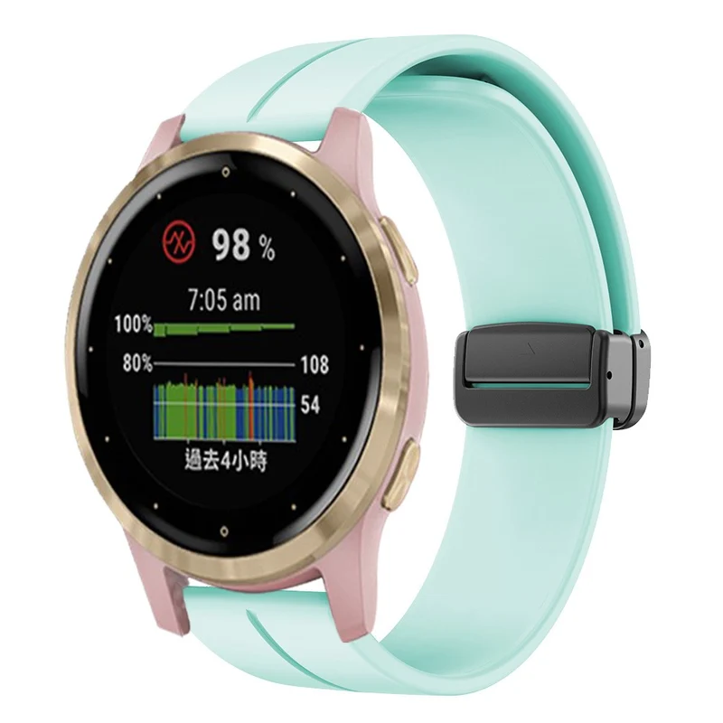 19mm silicone strap with silver buckle for Haylou / Noise / Letscom / Willful / Umidigi watch