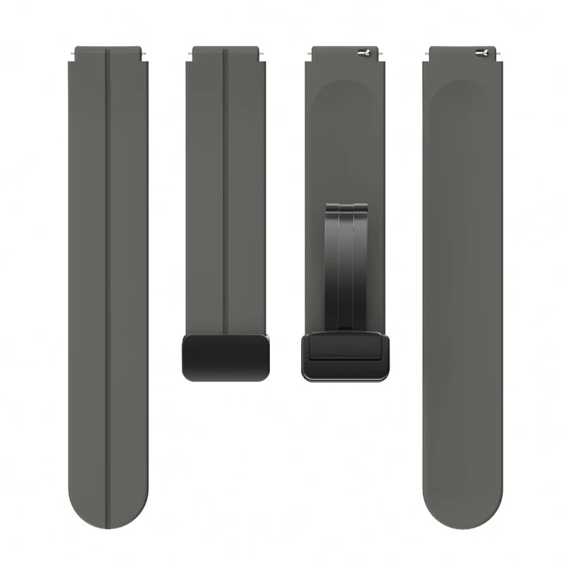 19mm silicone strap with silver buckle for Haylou / Noise / Letscom / Willful / Umidigi watch